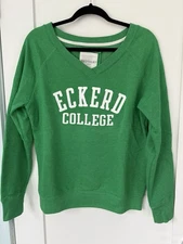 Eckerd College Red Shirt brand Green V-neck Sweatshirt X-Large, Long Sleeve