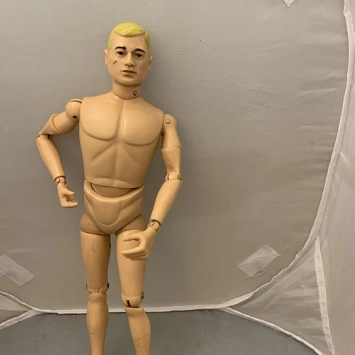 VINTAGE G I JOE HASBRO BLONDE HAIR ACTION MARINE  R 1960's
