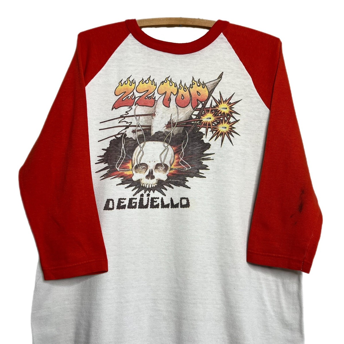 80s ラグラン7分Tシャツ MILWAUKEE SUMMERFEST 1981 Vintage 1980 ZZ Top Deguello Concert Tour Raglan Shirt 80s