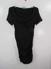 Shein Dress Size S Black Pull Over Short Sleeve Side Elastics