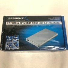 Sabrent 2.5" SSD  SATA HD USB 3 Enclosure PC  MAC Compatible NEW
