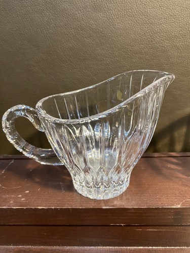2 Sets Clear Glass Etched Crystal Cream And Sugar Sets - Picture 5 of 6