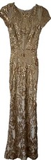 BHLDN gold/silver sequin formal dress women’s size 2