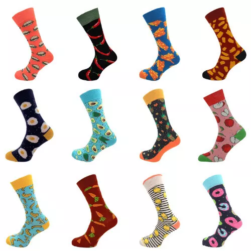 Men Ladies Novelty Funky Quirky Food Takeaway Food Fruit Socks Xmas Birthday s