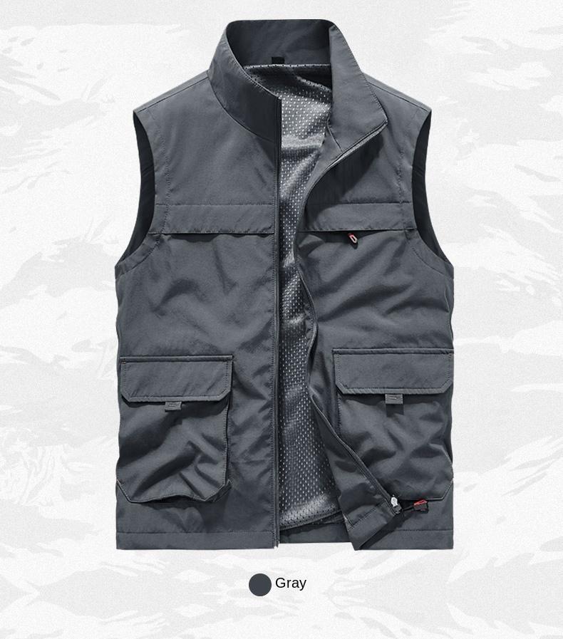 Chaleco Polar Sin Mangas Para Hombre - Abrigo Interior Cálido, Talla Grande XXL