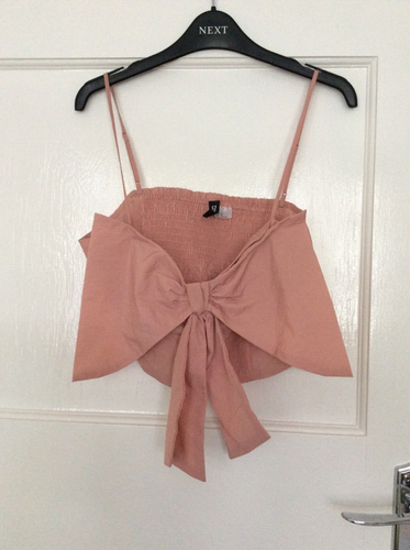 Ladies Size 8 Pale Pink Sleeveless Crop Top By Divided