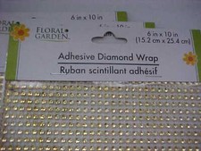 Adhesive Gold Diamond Wrap Lot of 4 White Craft Party Wrap 6" x 10" Sheet NEW