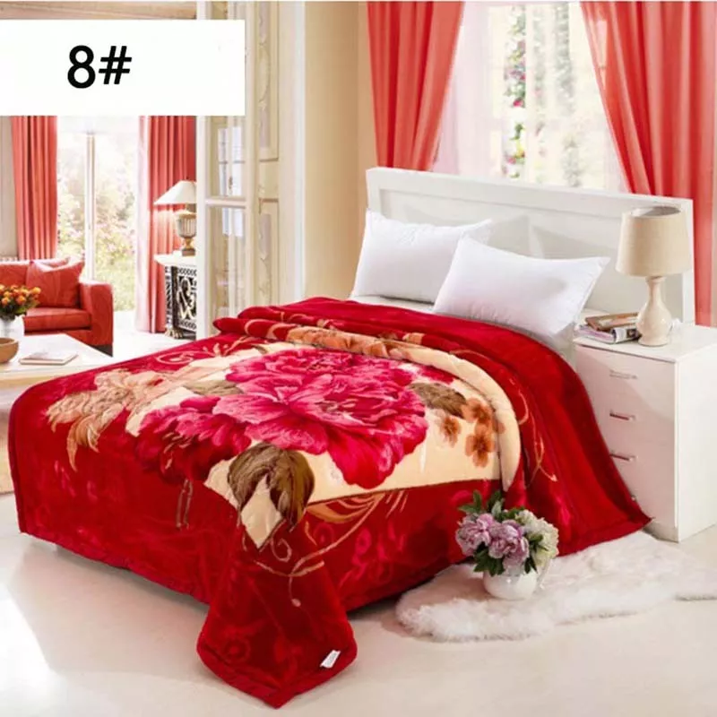 Home Luxury Thick Winter Soft Bed Blanket King Size Blanket Thickened  insulation