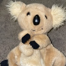 Vintage R Dakin 1979 Koala Bear Tan Plush Hand Puppet Stuffed Animal Toy