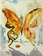 SALVADOR DALI Surrealism Art Poster or Rolled Canvas Print "Venus Butterfly"
