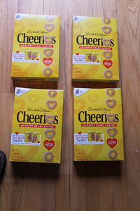 Cheerios Happy Heart Shapes Cereal  - 2023 Limited Edition - 4 Boxes - EMPTY