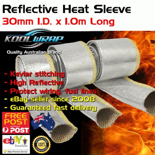 Heat Resistant Sleeve Insulating Hose Wrap Tube Reflective Shield 30mm