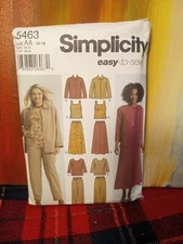Simplicity 5463 Jacket Chore Coat Skirt Trousers Top Shorts Size 10-18 Uncut 