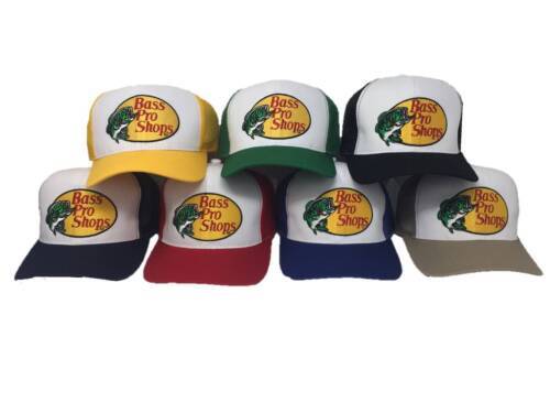 Vintage Rare Bass Pro Shops Patch Mesh Trucker Hat Cap Made in USA