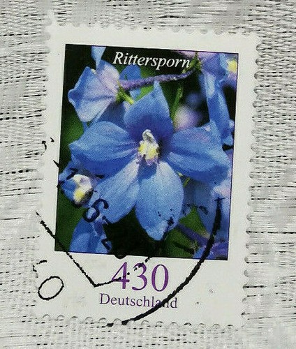 Stamp Germany Deutschland Rittersporn Flower 430 Stamped