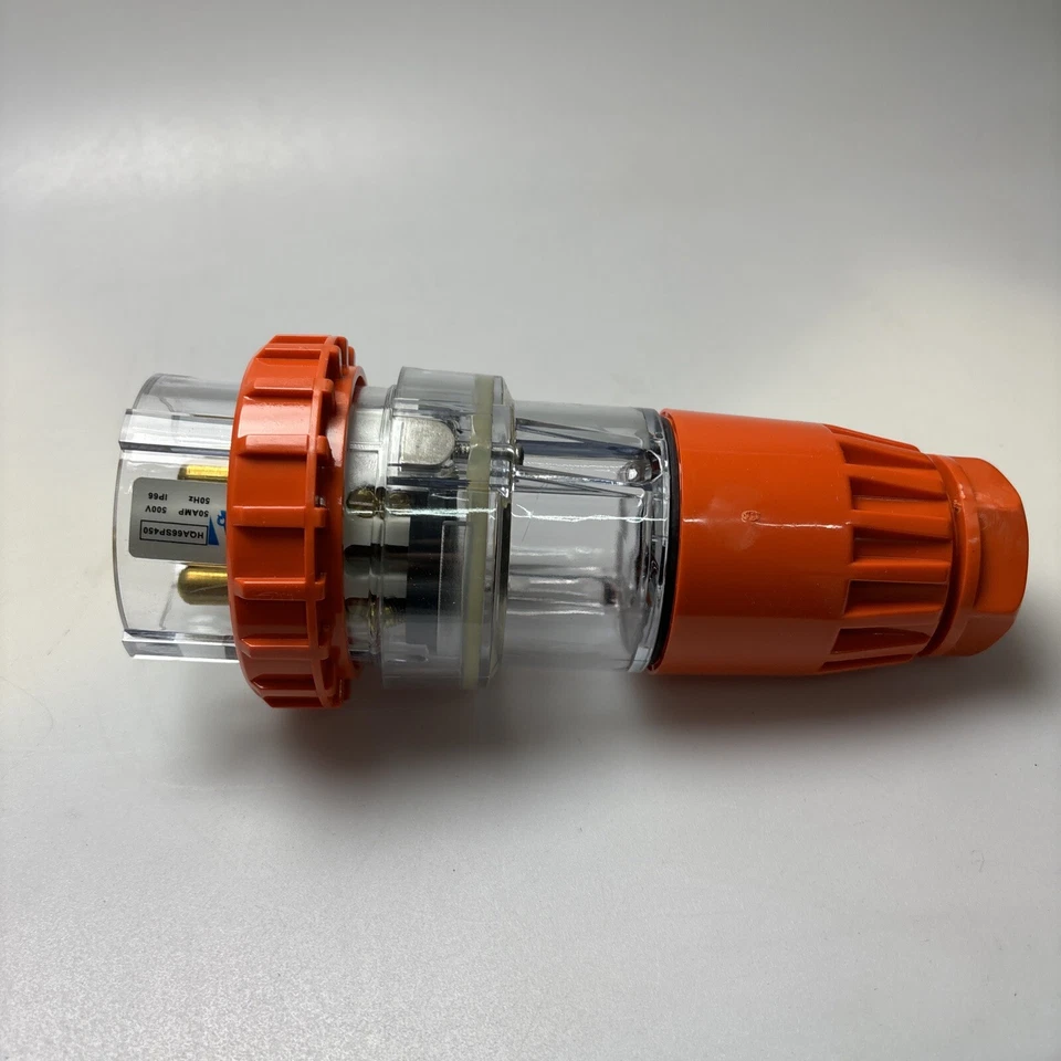 HQ 50 AMP 3 PHASE 4 Pin PLUG 50A MALE Straight IP66 WEATHERPROOF SAA - HQA66SP45 - Image 3 of 4