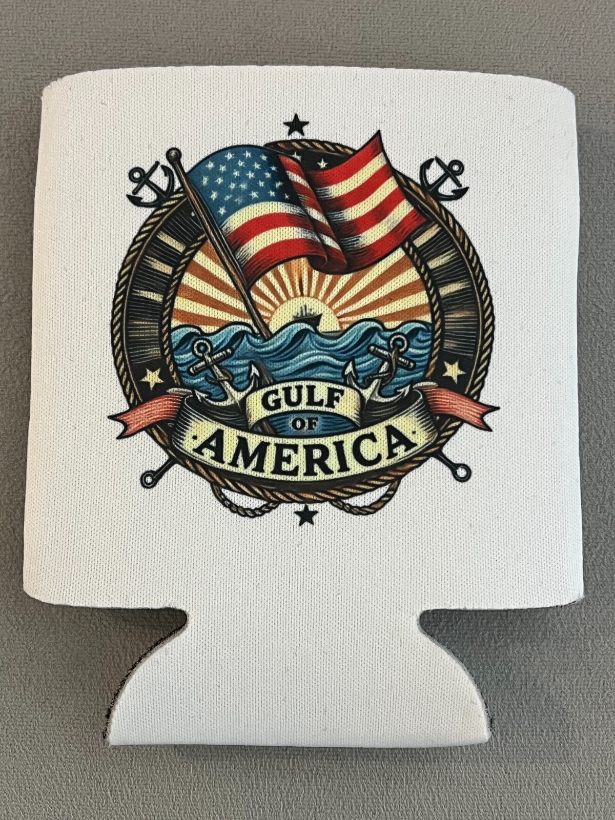 Gulf of America Can Coozie Koozie Trump