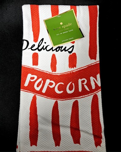Kate Spade Dish Towels Set 2 Popcorn All In Good Taste Brand New Tag Gift! - Imagen 7 de 7