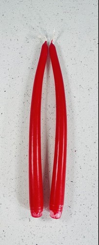 MCM Candles - Unscented 10" Curved Taper Candles - Red - Picture 2 of 6