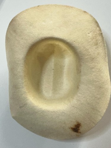 Vintage Mini 4" Off-White Cowboy Hat – Western - Doll / Salesman Sample - Picture 2 of 6