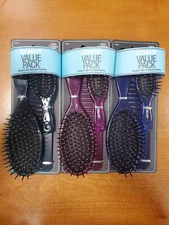 2 or 3 Pks of 3: Conair Three Piece Value Brush Set *CHOOSE COLOR* (R8P6b-1007)