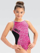 GK Elite Women's Spider-Man "Strappy Web" Gymnastics Leotard Size AXS X-Small 