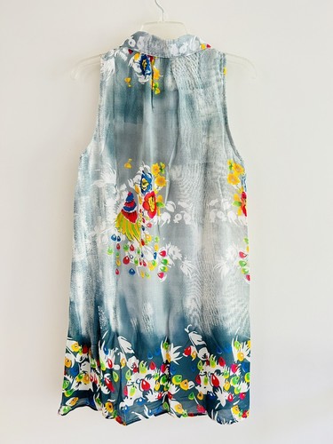 Entro Women's Gray Sleeveless Floral Lace Knee Length Dress Size M Medium - Picture 2 of 11