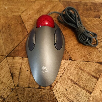 Logitech Trackman Marble USB T-BC21 Mouse Tested Clean Excellent!!
