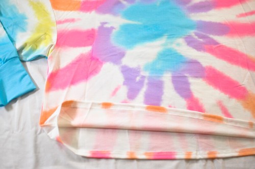 women's tie dyed top size 2XL bright long sleeves multicolored oversized new - Picture 5 of 6