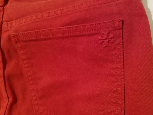 TORY BURCH DAMEN ALEXA CROPPED SKINNY JEANS, ACAI ROT, NEU MIT ETIKETT, GR. 26 - Bild 11 von 12