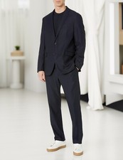 Kenneth Cole Reaction Mens Fabric Slim Fit Suit Pant Navy Size 46LX40W Defected