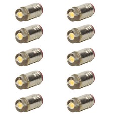 10pcs Warm White 5mm LED Screw Bulb E5 E5.5 12V HO TT N Scale E501