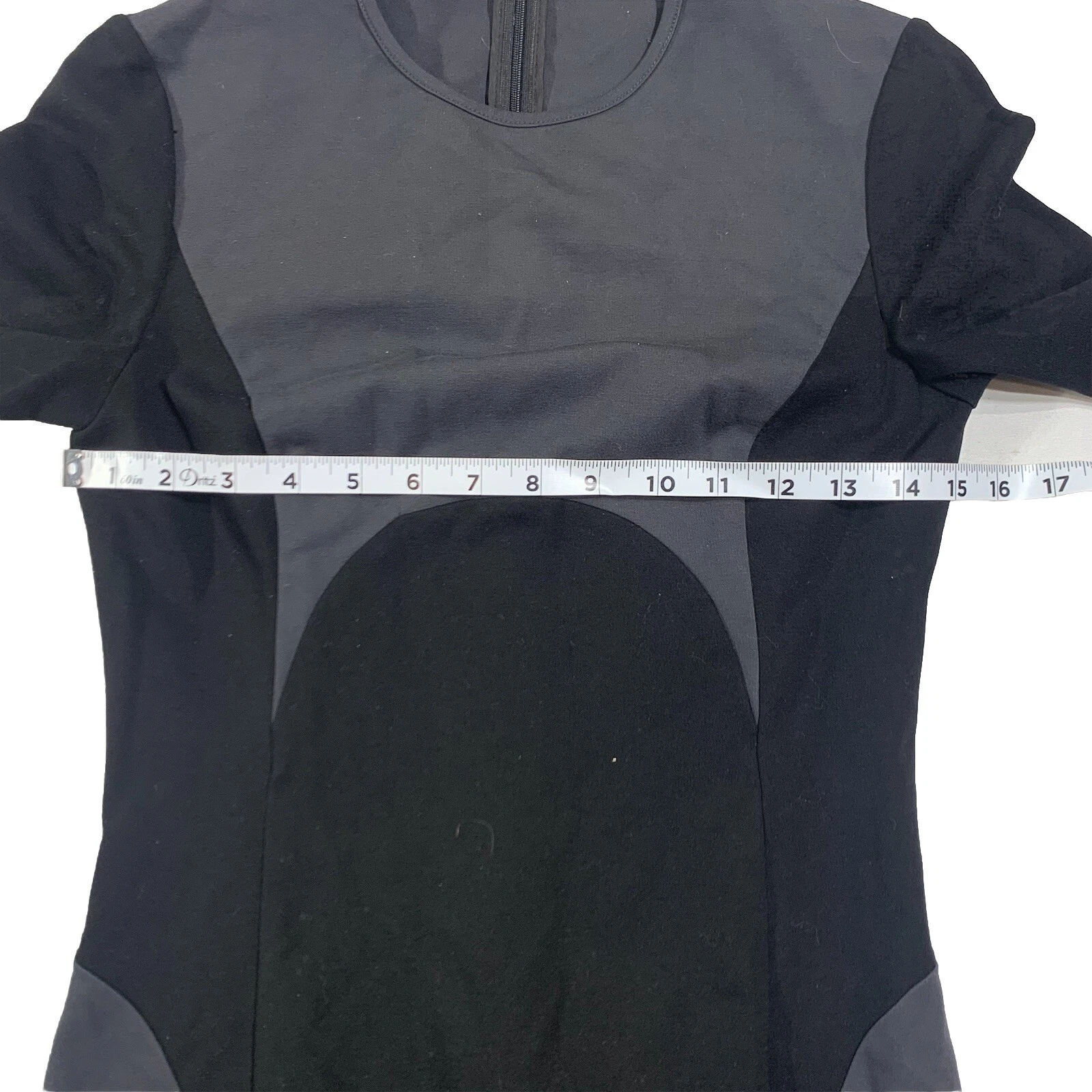 Abito MICHAEL KORS MADE IN ITALY nero grigio manica lunga taglia 6 bodycon