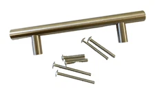 Solid Stainless Steel Cabinet Drawer Pulls 6" (3-3/4 centers)  PD201SSS96 - 12 p