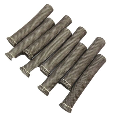 New GRAY 8PCS 1200° SPARK PLUG WIRE BOOTS HEAT SHIELD PROTECTOR SLEEVE SBC BBC - Picture 3 of 6