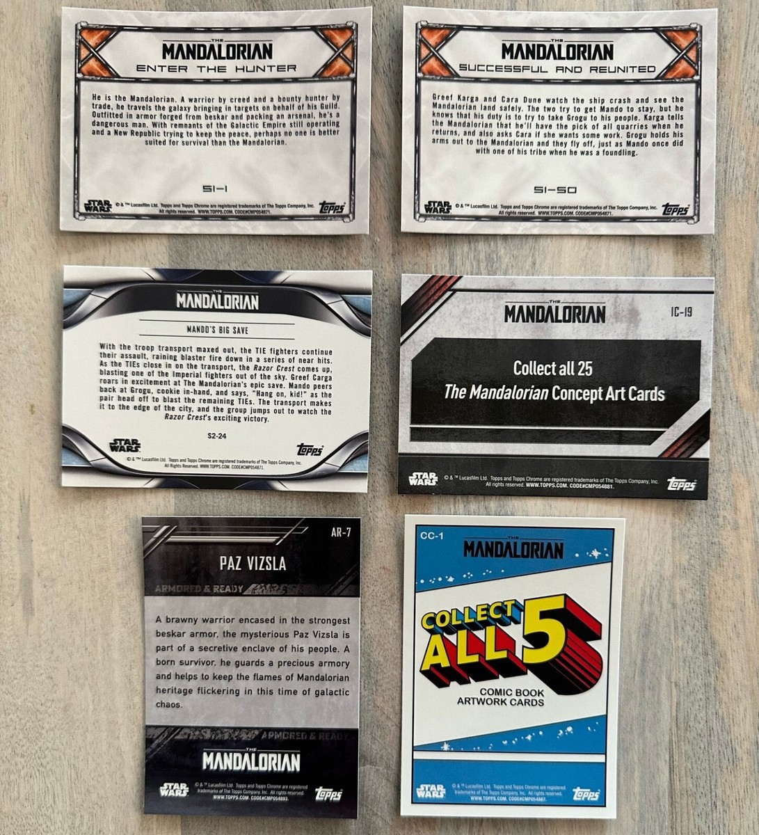 2022 Topps Chrome Star Wars The Mandalorian Beskar Edition - Base