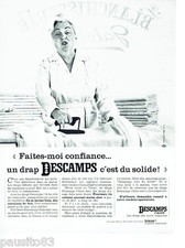 PUBLICITE ADVERTISING 066  1966 le drap Descamps L'Ainé