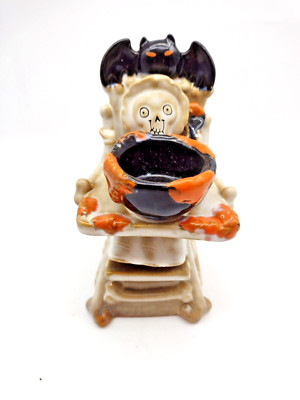 Yankee Candle Tea Light Candle Holder Boney Bunch Baby Highchair Halloween Decor