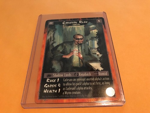 CARLESON RUAH: RAGE LIMITIERTE CCG-Karte, weißer Wolf TCG, SELTEN Schattenlord Werwolf - Bild 3 von 4