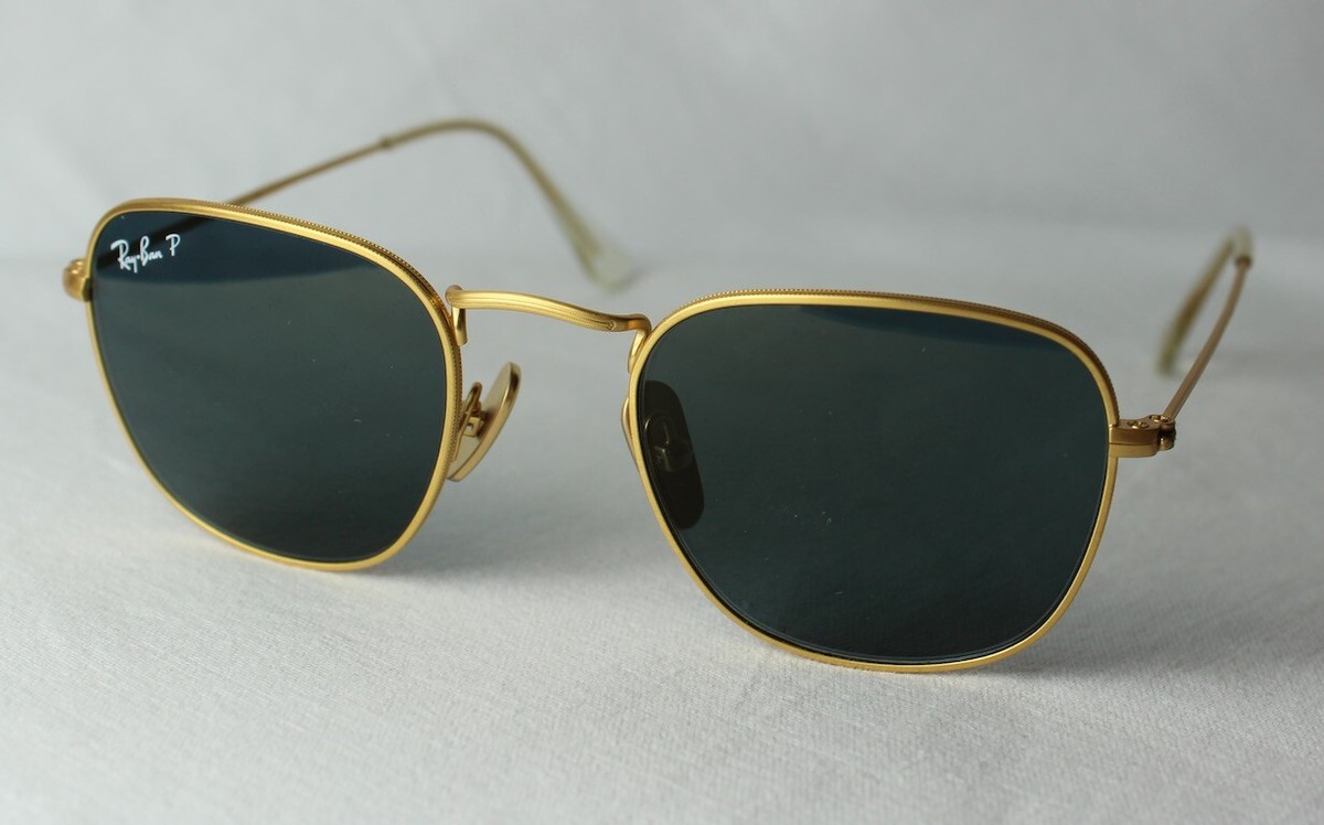 小物 Ray-Ban RB9229 B1 FRANK Ray-Ban RB3857 Frank S (51 - 20) with Green lenses and Gold