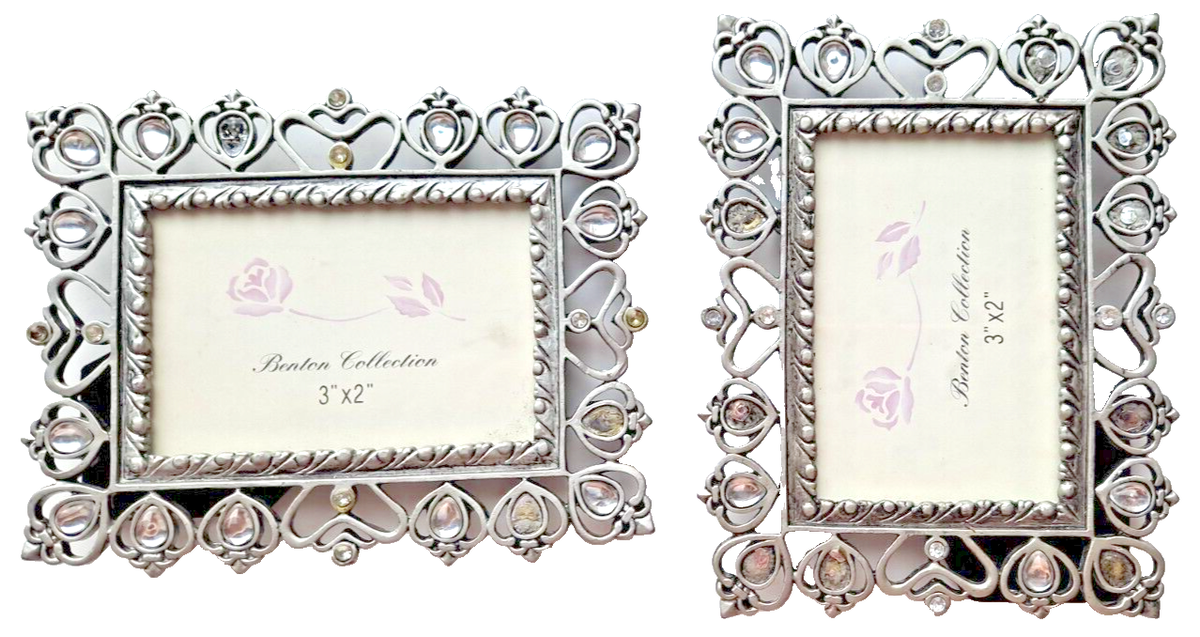 Vintage Picture Frame 3” x 2” Benton Collection Clear Stones Vintage Picture Frame 3” x 2” Benton Collection Clear Stones