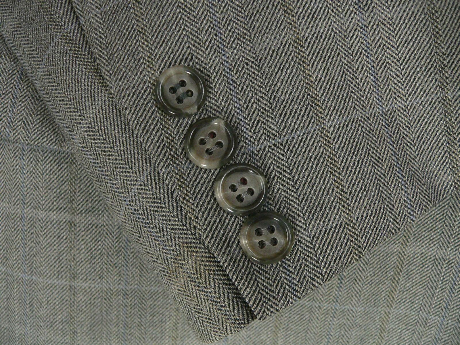 Pendleton Herringbone Blazer Windowpane Gray Wool… - image 11