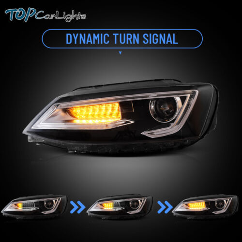 VLAND LED Headlights & Tail Lights For Volkswagen VW Jetta 2011-2014 Combination - Picture 4 of 22
