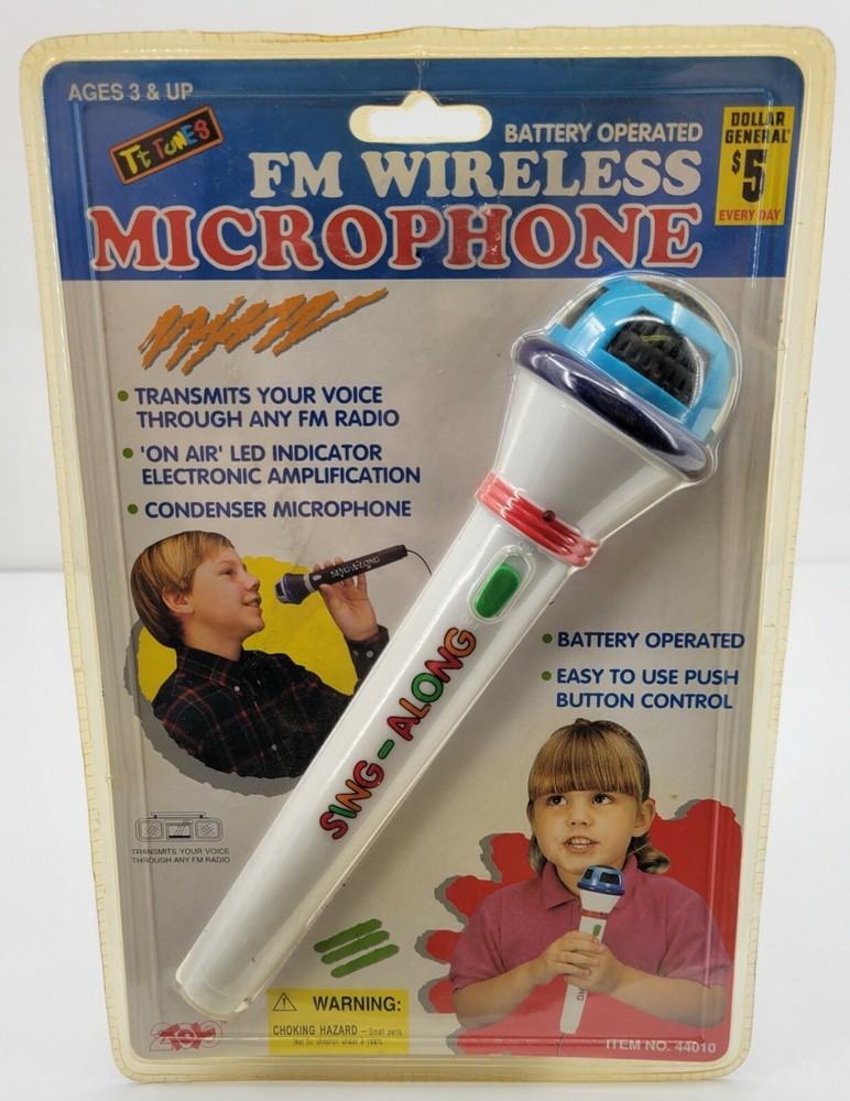 200 Toy Inc FM Wireless Microphone Kids Toy TT Tunes Battery Operated B4G EA-222