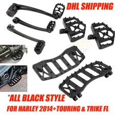 Foot Pegs Floorboards Brake Arm Kit Shifter Lever MX Style For Harley Touring FL