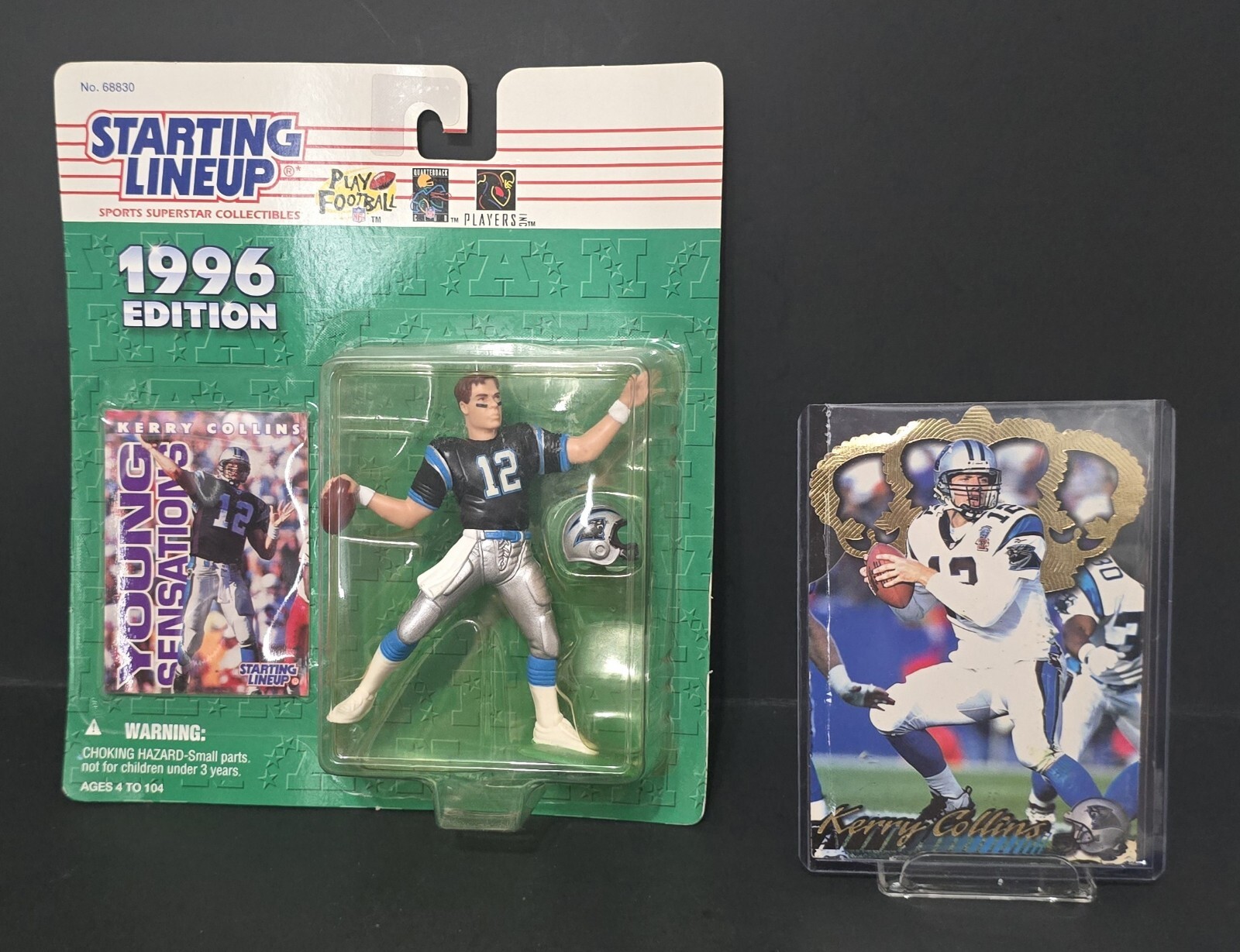 1996 🏈 Kerry Collins Starting Lineup, QB Panthers and 1996 Pacific Card #GC5