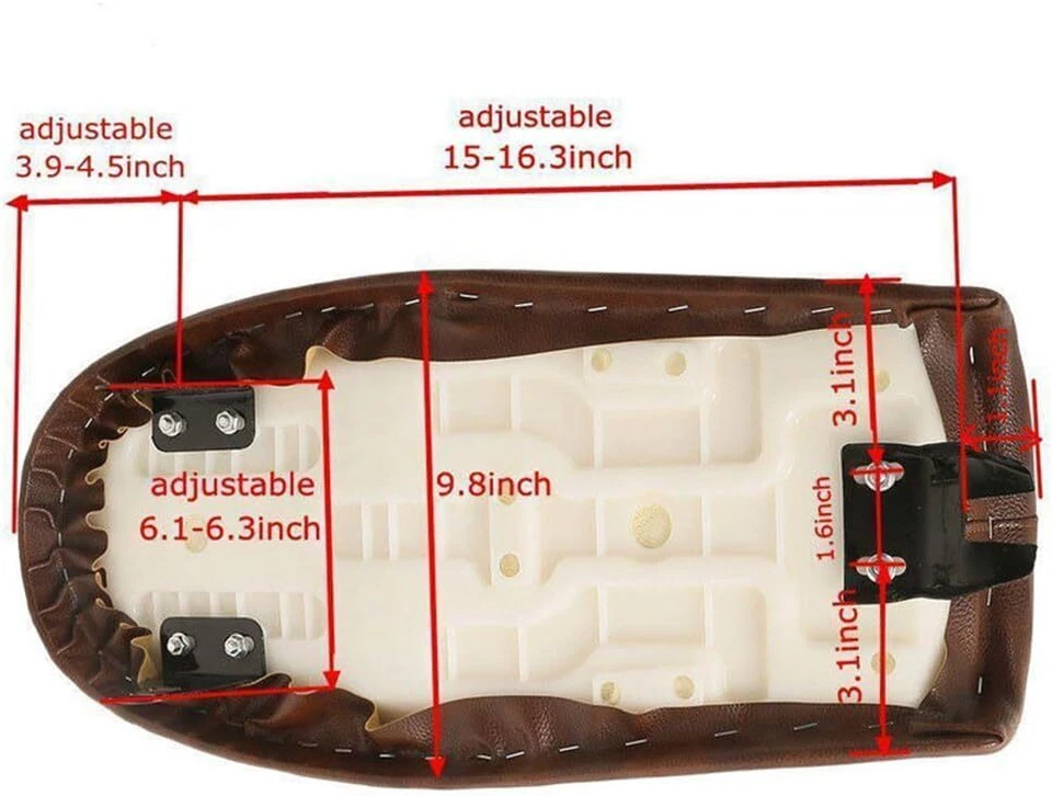 Motorcycle Cafe Racer Seat Flat Saddle For Kawasaki KZ200 KZ650B Z650 KZ750B - Imagem 3 de 4