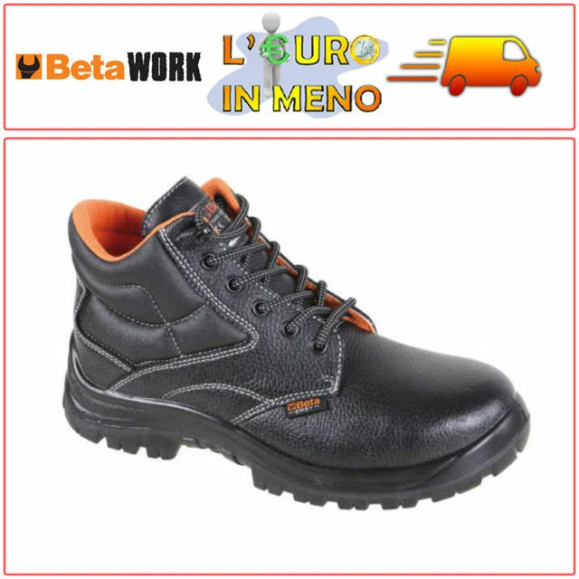 SCARPE ANTINFORTUNISTICHE DA LAVORO ALTA BETA WORK 7243 EN S3 SCARPA PELLE  NERA