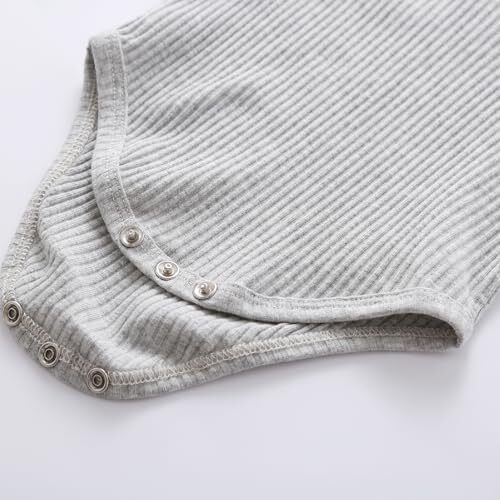 Newborn Baby Boy Girl Clothes Ribbed Knitted Cotton Long 3-6 Months A- Grey - Imagen 4 de 7