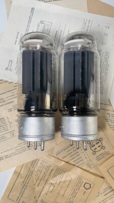 Matched Pair GM-70 GM70 COPPER Plate Audiophile Triode Tubes  NOS Lot of 2